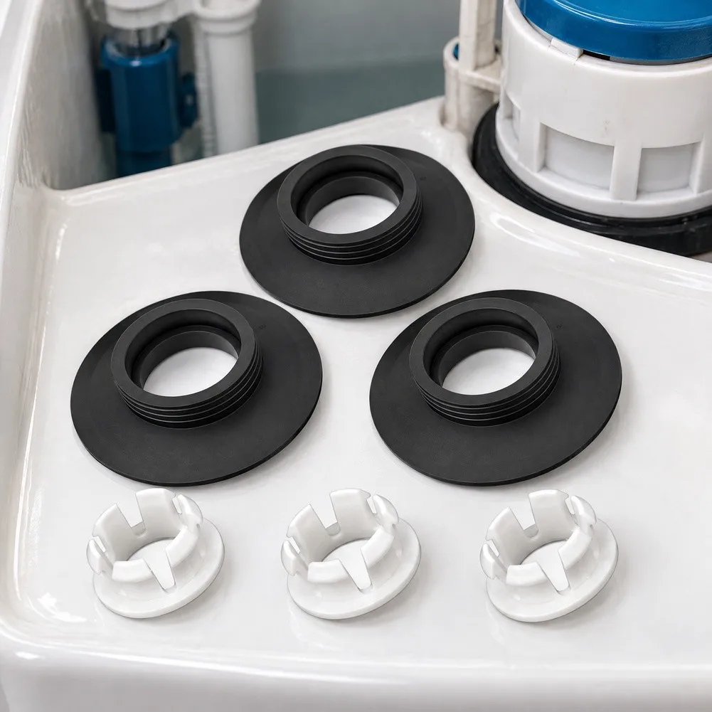 Set of Three Silicone Seal Rings for Toilet Drain Valve Replacement Compatible with For Ideal Standard SV01967 Leak Resistant