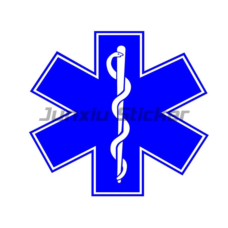 Star of Life Red Cross EMT Emergency Medical Technician Sticker Die