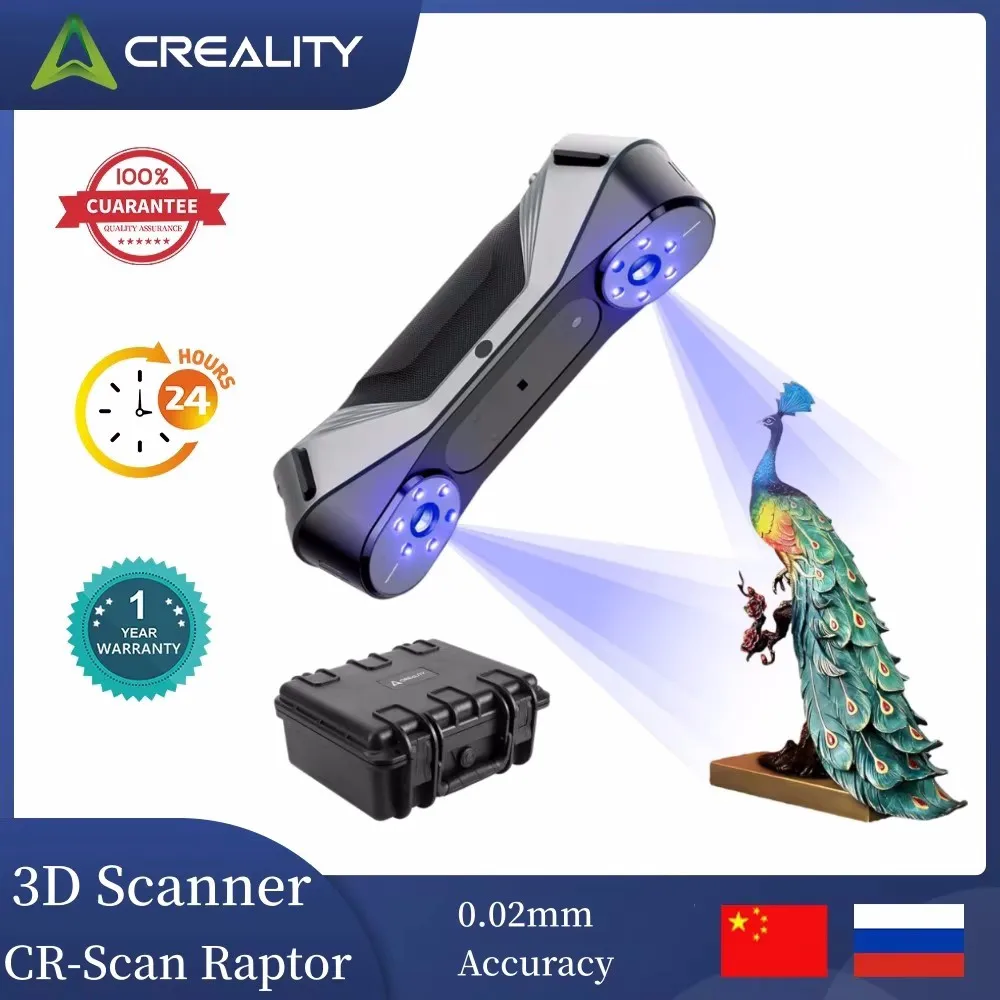 Creality 3D Scanner CR-Scan Raptor 0.02mm Accuracy for 3D Printing Multiple-line Blue & NIR Consumer Handheld Scanner Anti-Shake