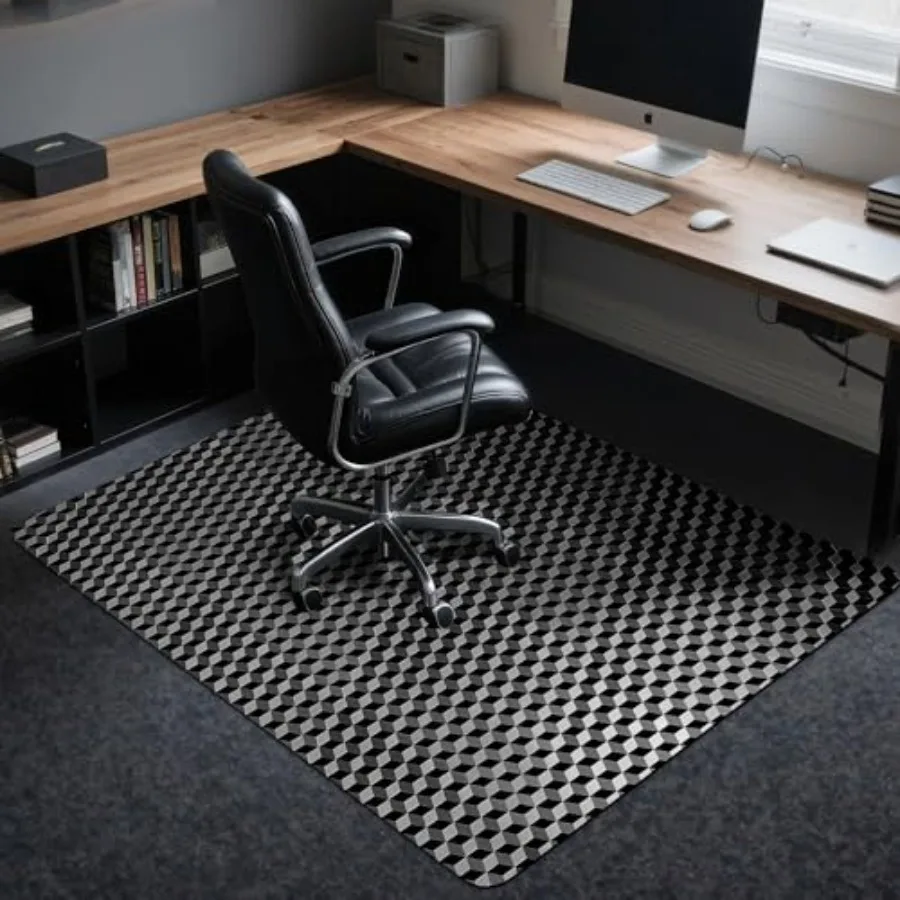 

Office Chair Mat for Carpet 48" x 60" Large Computer Desk Chair Mat for Low Carpeted Floors Thick and Sturdy Carpet Protector f