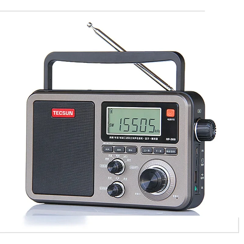 Original Tecsun RP309 RP-309 WAV APE FLAC Bluetooth Speaker Portable FM SW MW Radio USB TF SD card MP3 Player Radio