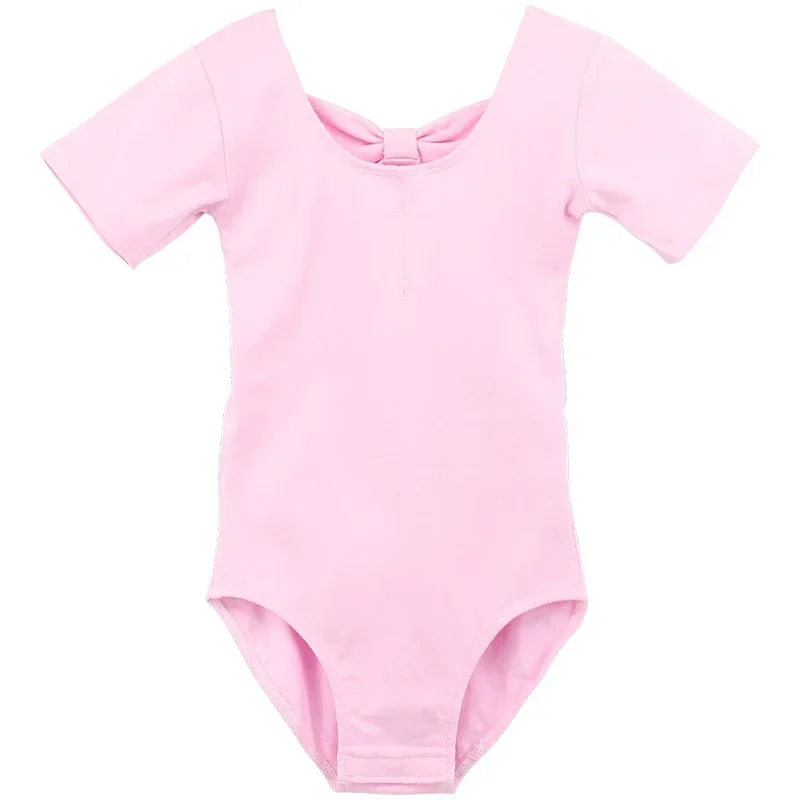 Новое поступление, балетный танцевальный купальник для маленьких девочек, детский бант с длинными/короткими рукавами, гимнастические танцевальные костюмы, боди для танцевальной одежды