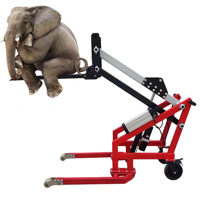 

Portable Electric Lift Cart, Hand-Pushed Hydraulic Forklift for Warehouse Logistics Multi-Function Loading