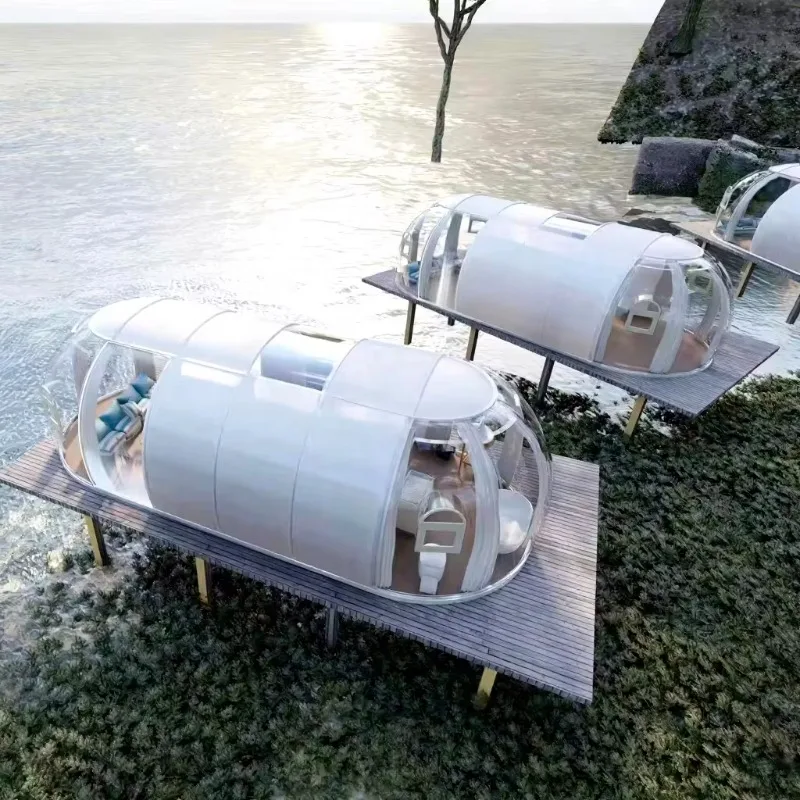 Luxury Clear Prefab Dome House Modern PC Material With Bathroom and Kitchen for Outdoor Use in Hotels