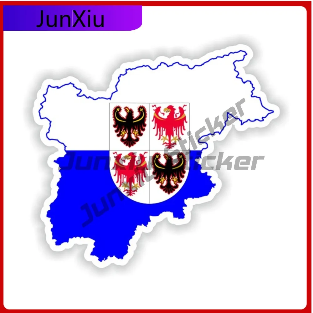 

Trentino Alto Adige South Tyrol Italy National Emblem Map Shape And Outline Vinyl Waterproof Decals Car Rear Suv Camping Sticker