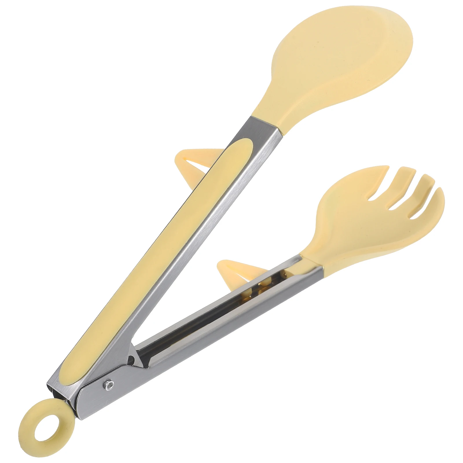 

Silicone Anti Scald Food Tongs Kitchen Tool Stainless Steel Pasta Salad Serving Utensils Practical Fry Cooking
