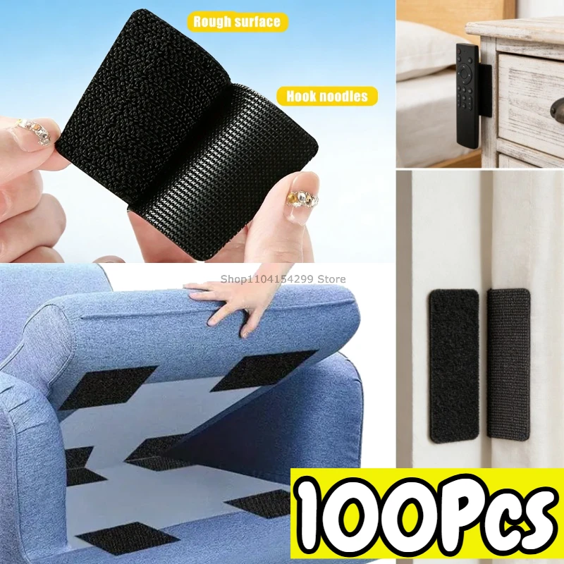Carpet Fixing Stickers 100/2pcs Double High Adhesive Car Fixed Patches Non-slip Mat Home Floor Foot Mats Non-slip Grip Tapes New