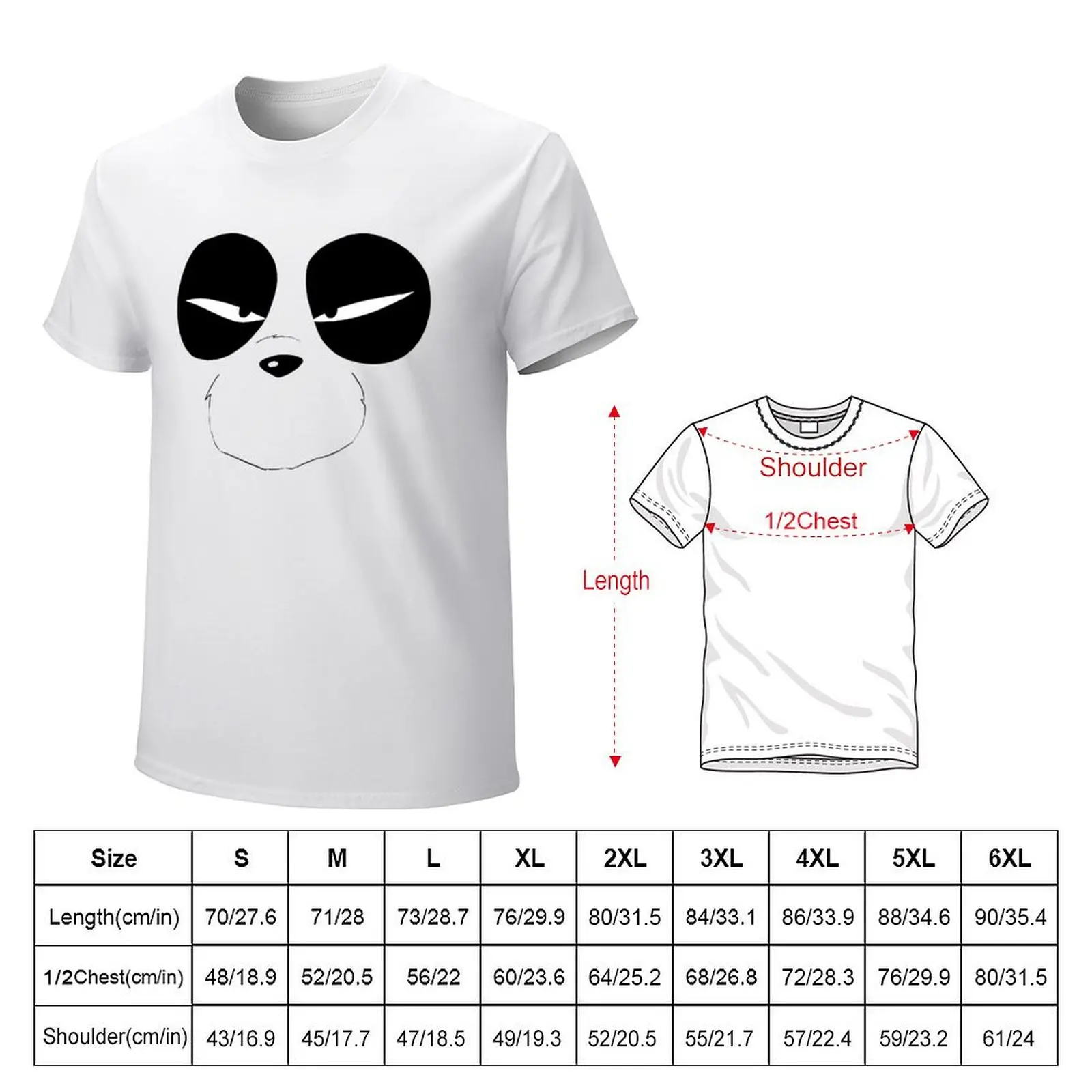 Panda Genma Saotome (from Ranma 1/2) T-Shirt oversized hippie clothes mens t shirts pack