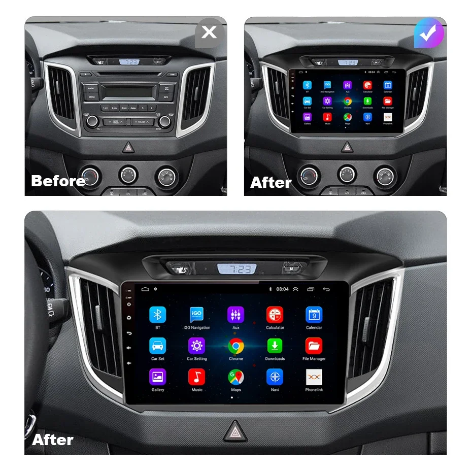 Android 13 Car Radio for Hyundai Creta Ix25 2015 2017 2019 2 Din Multimedia Player Navigation GPS Carplay Stereo DVD 2din auto