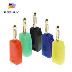 10PCS 2MM Male Retractable Tube Stackable Banana Plug Wire Solder Connector