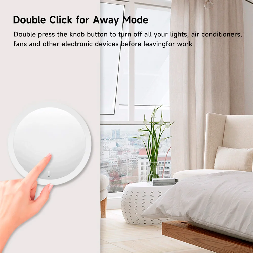 Tuya ZigBee Smart Knob Switch Wireless Push Scene Button interruttore Dimmer girevole Home Automation Scenario telecomando