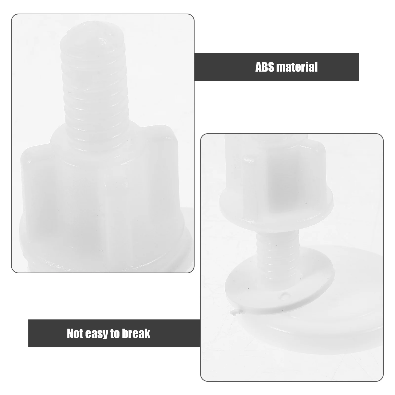 

4Pcs Toilet Seat Screws Durable ABS Fixing Kit Easy to Install for Multiple Replacements Toilet Lid Screws Screw for Seat Covers