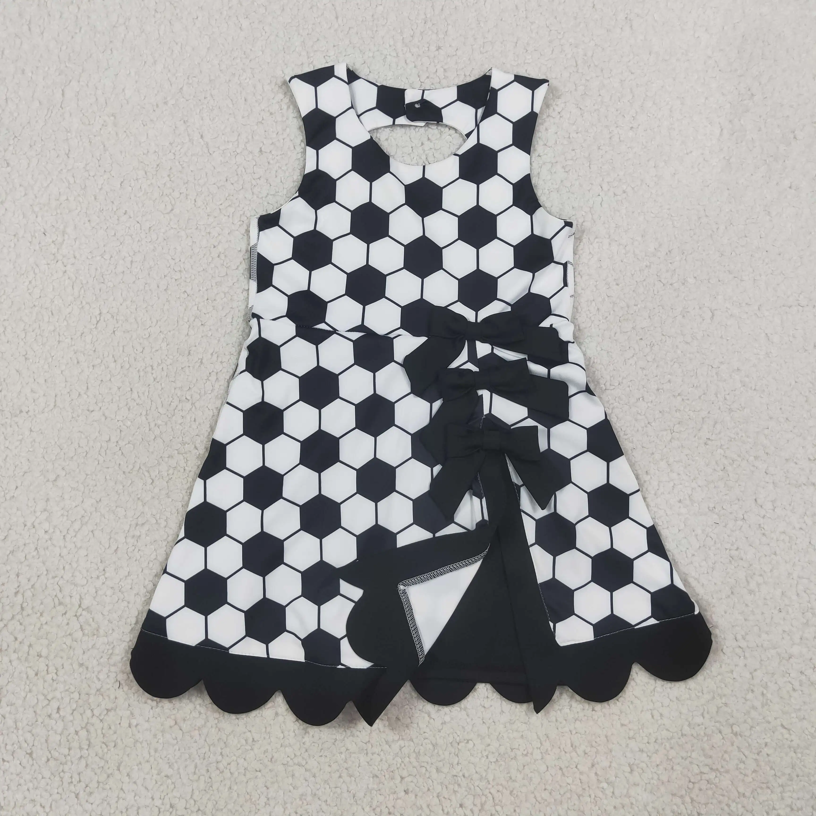 Baby Yoga Clothing - 卸売幼児用膝丈ボウズドレス子供用スカートショーツヨガ服ベビーガールアクティブブラックラッフルボール服