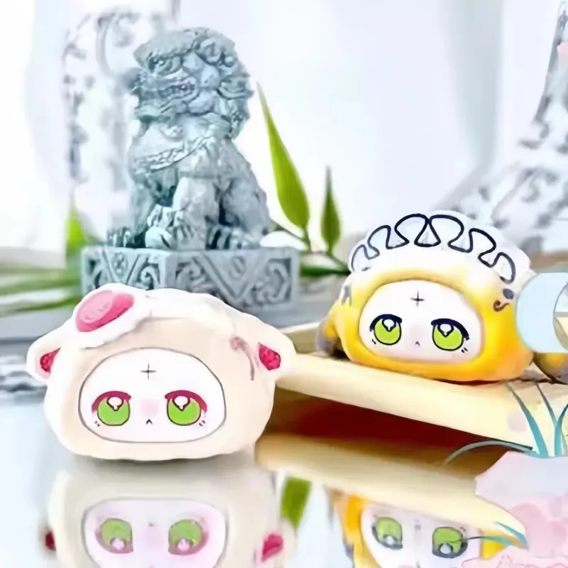 Bunny Strawberry Mustard Cute Mini Blind Box Trendy Desktop Decoration Toy Lovely Bean Design  Ancient Style Series Mini Figures