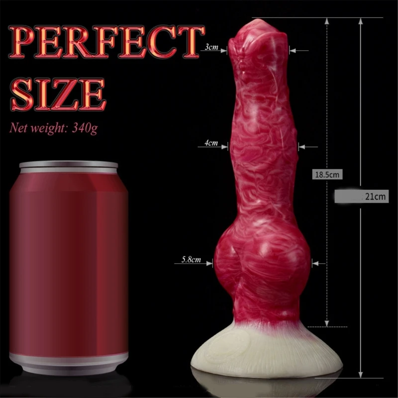 Huge Realistic Dog Knot Dildo Silicone Big Thick Bad Wolf Dildos with Suction Cup Fantasy Animal Dragon Penises Sex Toy