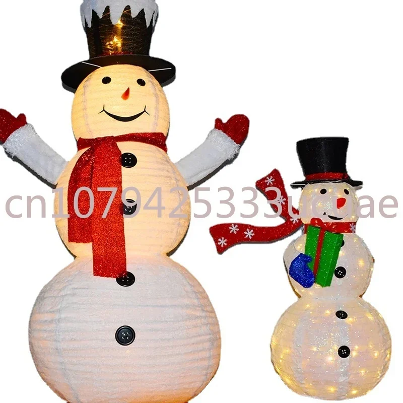 LED Light Model Xmas Snowman Color Rotating Doll Toy Christmas Holiday Family Party Living Room Room 120/180 CM Accessories