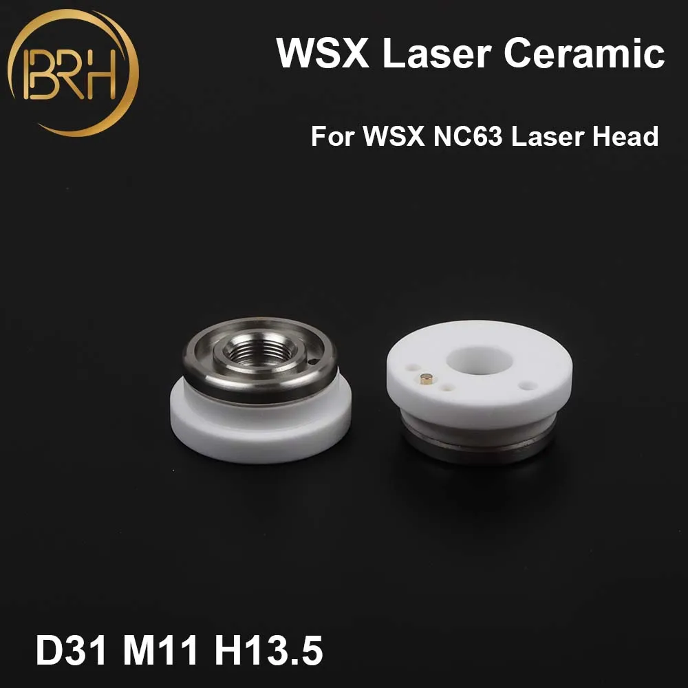 WSX Laser Ceramic WTC- 08 D31 H13.5 M11 Laser Head Nozzle Holder Sensor Part for WSX NC63 FIber Cutting Head