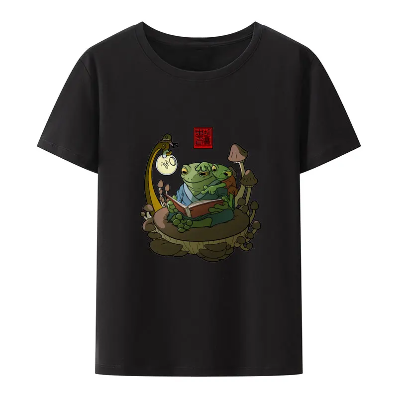 Camiseta con estampado de rana y sus hijos, Ropa de manga corta para Mujer, regalo de personaje, Ropa Hipster Kawaii para Mujer, par de Ropa