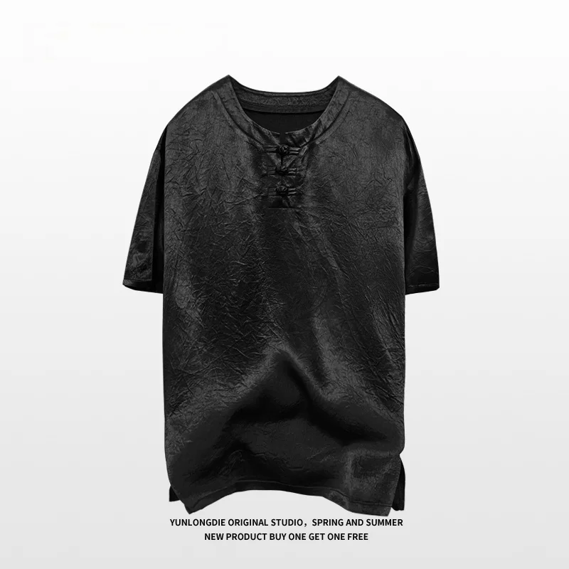 

Loose Fit Men's ort Sve T-irt Thin Summer f Sve Top Youth Faion Geometric Print Cool Feeling round Ne Tee