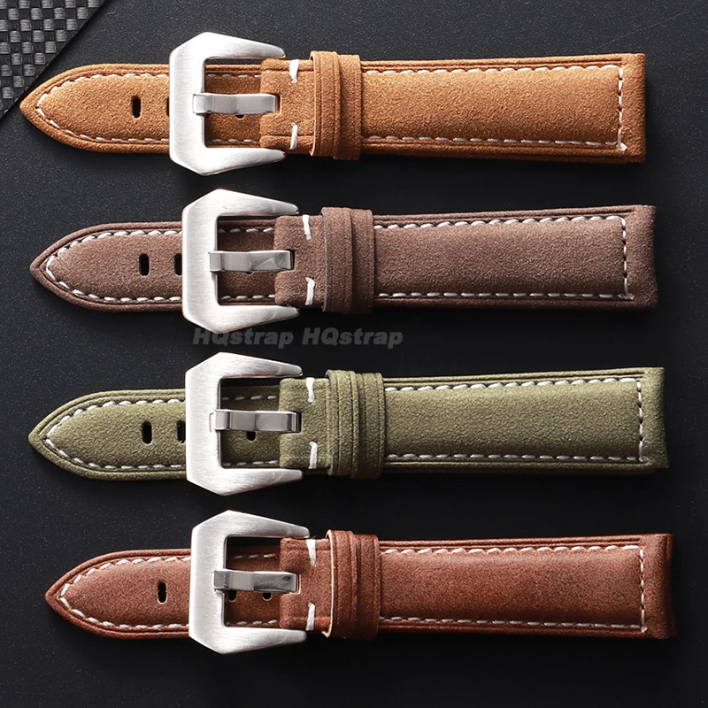 Cinturino per orologio in pelle di vacchetta 18mm 20mm 22mm 24mm cinturino per Panerai per Seiko braccialetto universale morbido sportivo cinturino confortevole