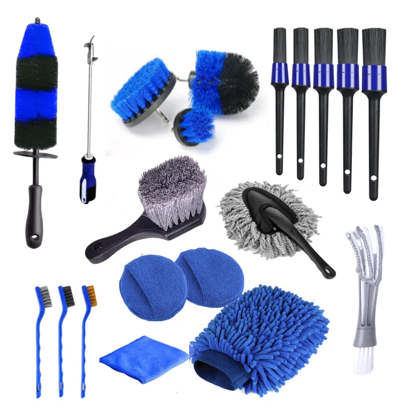 

20Pcs Car Detailing Brush Set,Wheel And Rim Cleaner Brush, Soft Washing Tool For Cleaning Wheels, Interior, Exterior, Dashboard