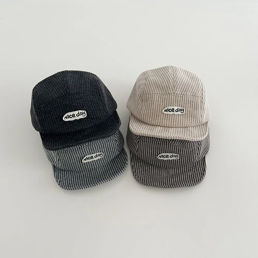 Children's Cap Autumn Winter Unisex Cotton Baby Boys Girls Sunshade Duckbill Cap Simple Versatile Breathable