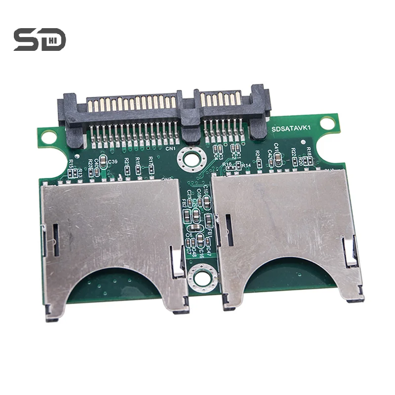 Dual SD To SATA Hard Disk Adapter Card Industrial-grade SD To Serial Port Hard Disk Board Support RAID 0 High-speed Stable