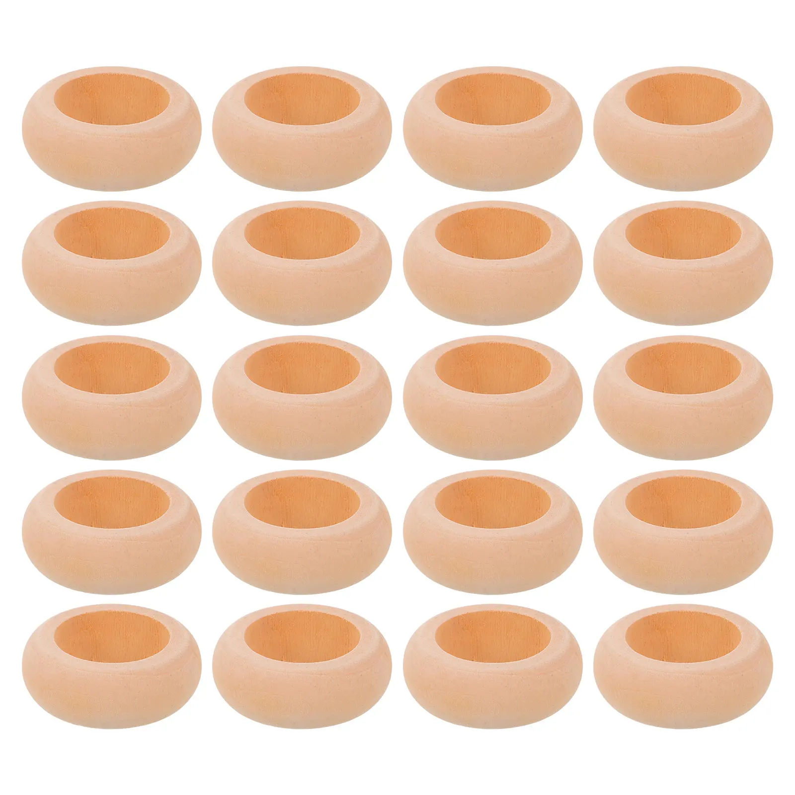 

20Pcs Handmade Wooden Napkin Rings Rustic Napkin Holders Wedding Party Holiday Farmhouse Table Decor Serviette Wood Ring