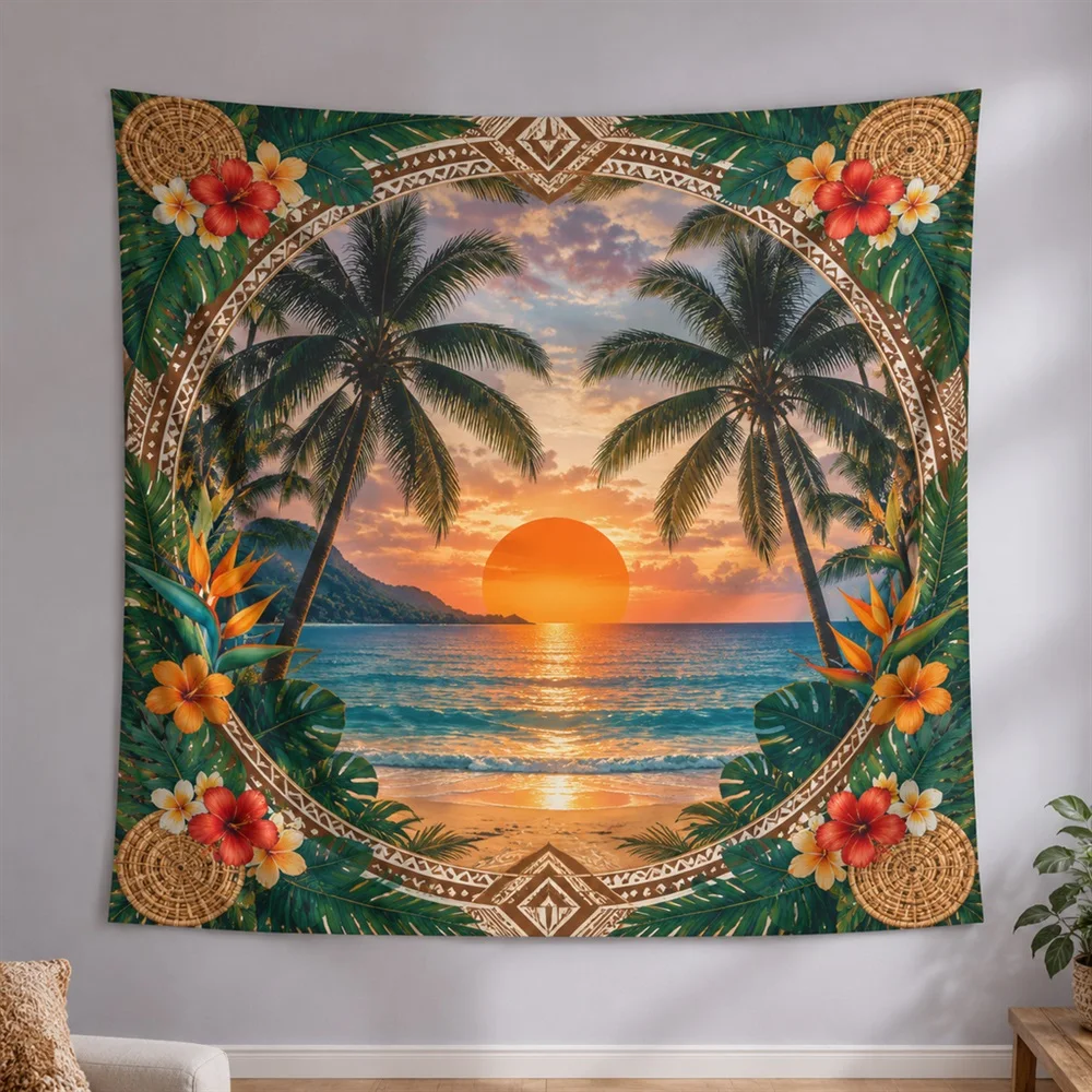 VIKAMA Blacklight UV Reactive Glow Tapestry Wall Hanging, Thick Polyester, Wall Art for Bedroom Dorm Party Game Room Bar Decor