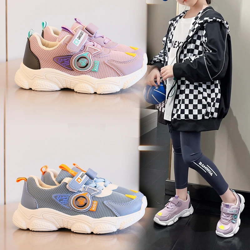 

Детская обувь, весенне-осенние новые стили, детская сетчатая обувь, дышащая спортивная обувь для девочек, функциональная обувь на мягкой подошве