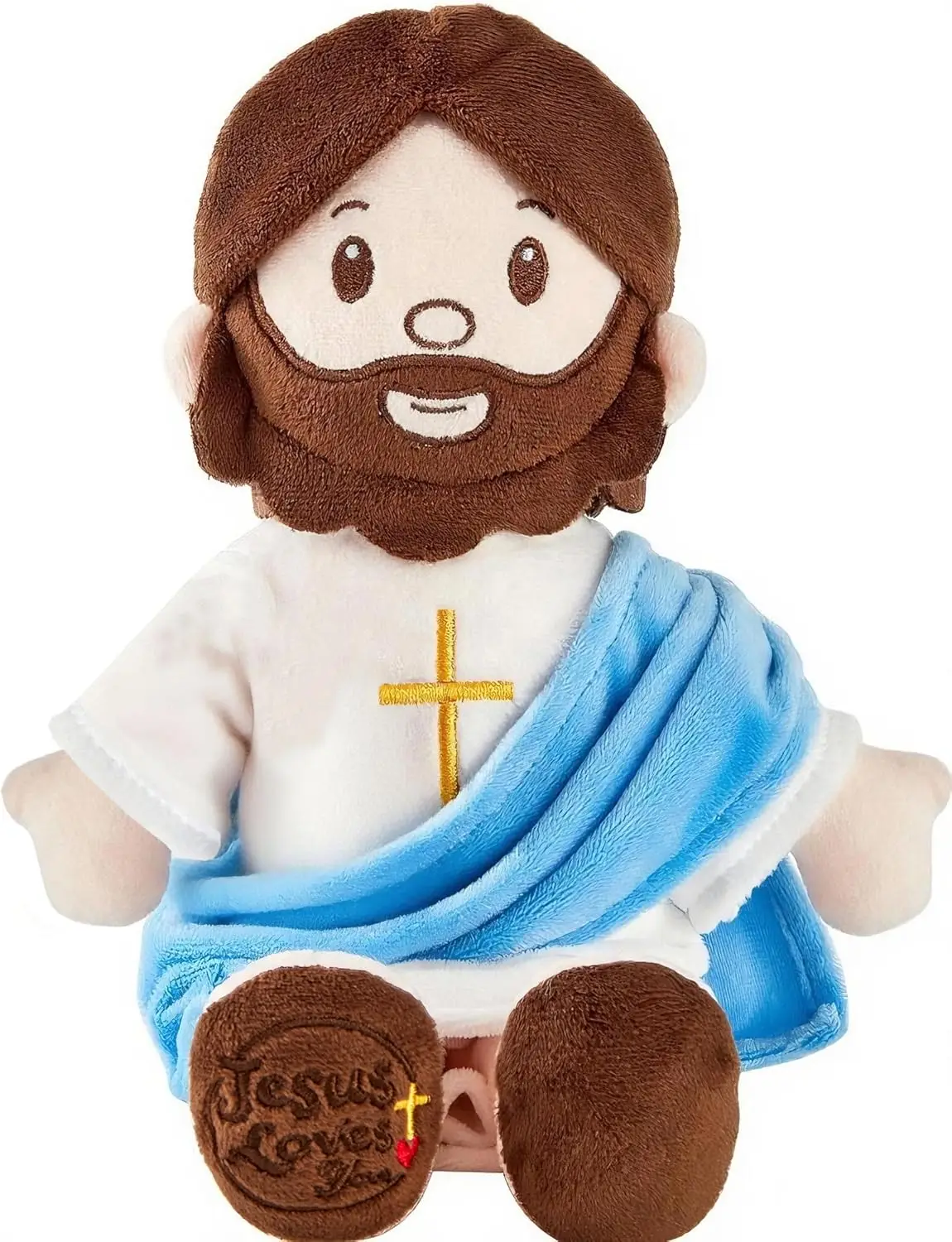 

Jesus Plush Doll Stuffed Toy Christian Religious Christening Easter Gift Blue 13 Inch