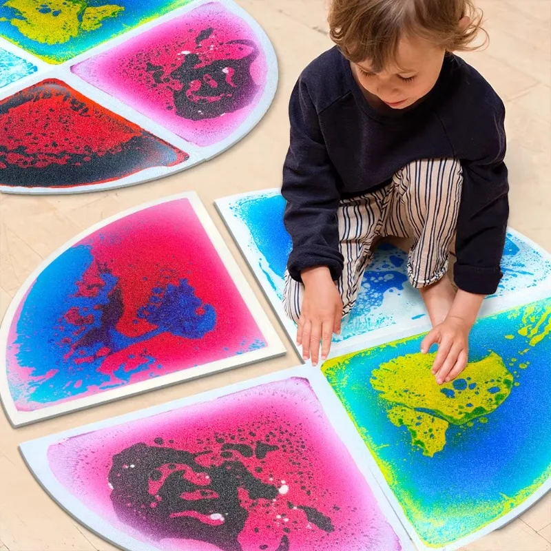 Educational Sensory Equipment Dance Liquid Floor Tile Lava Children's Play Mat Autism Stress Relief Toy