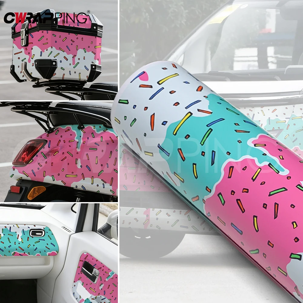 

Автомобильные наклейки, водостойкая камуфляжная виниловая пленка ярких цветов для автомобильной пленки, аксессуары для мотоциклов, автомобильная наклейка, клей