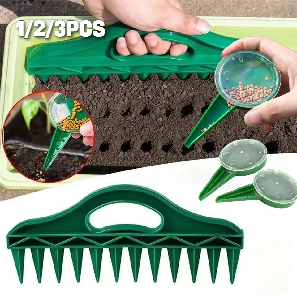 

Ручной пресс, садовая сеялка, 12-полая быстрая посадка, Dibber для овощей, цветов, эффективная сеялка для рыхления почвы