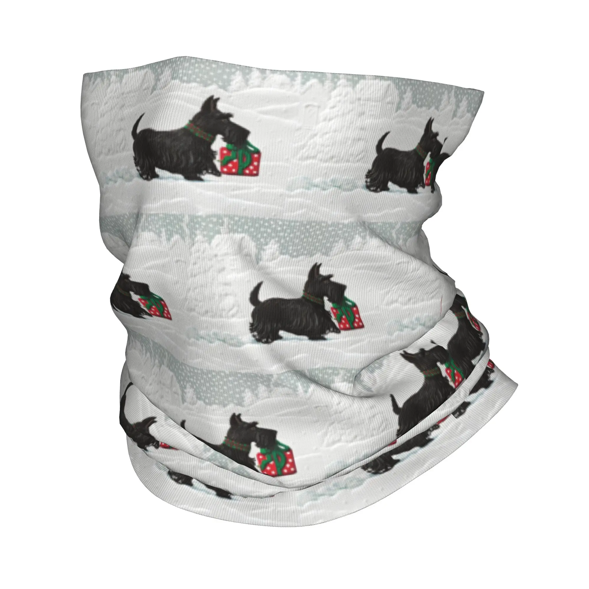 

Custom Scottish Terrier Dog Bandana Winter Neck Warmer Men Windproof Wrap Face Scarf for Hiking Cute Dog Gaiter Headband