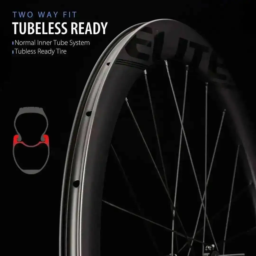 Zestaw kół szosowych ELITEWHEELS SLT z karbonu, hamulce tarczowe, łożyska ceramiczne, piasta Center Lock, koła do rowerów cyklokrosowych, szprychy Pillar 1423, kółka rowerowe. — zdjęcie 7