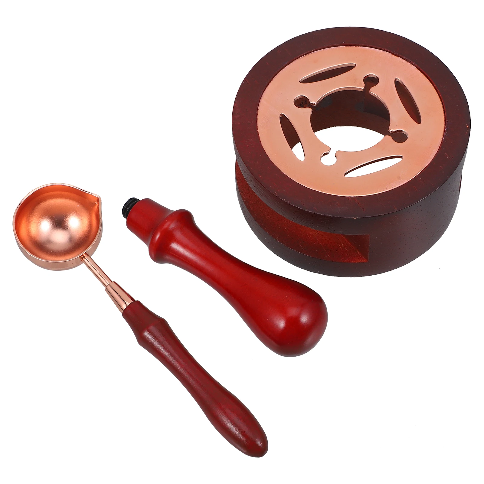 

1 set Wax Seal Warmer Pink Melting Stove Spoon Compact DIY Gift Idea Valentine Mother Day Thanksgiving Anniversary Kit