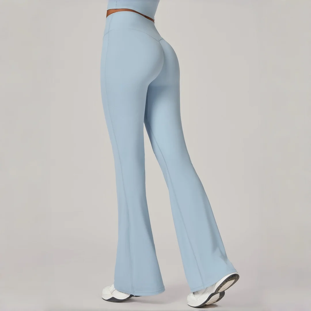 

Женские брюки для йоги и фитнеса с высокой талией, плиссированные, расклешенные, с эффектом подтяжки бедер, для бега, тренировок и занятий в спортзале