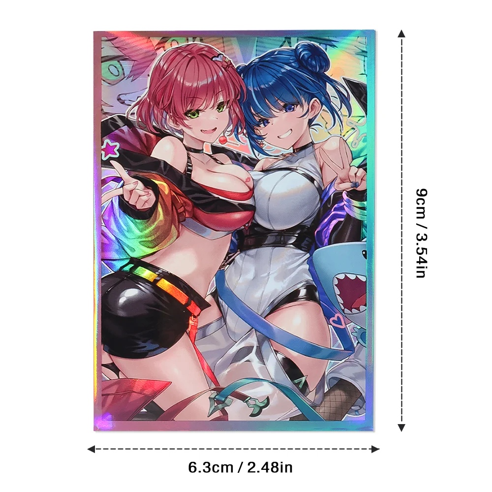 50PCS 63X90mm Cartoon Kunst Anime Kartenhüllen für YGO/TCG Top Loading Brettspiel Kartenhalter Spiel Sammelkartenschutz