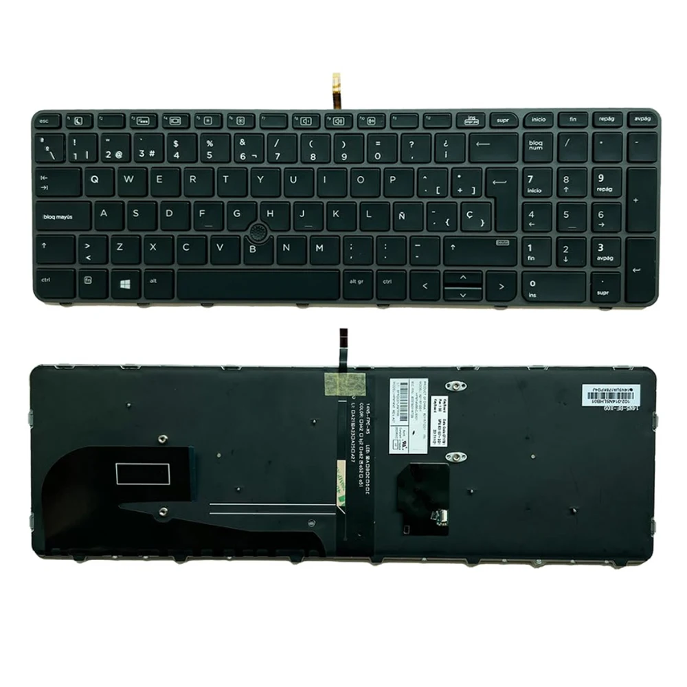 

XIN-испанская клавиатура для ноутбука с подсветкой SP для HP EliteBook 755 G3 755 G4 850 G3 850 G4 ZBook 15u G3 G4 с рамкой HPM14N5
