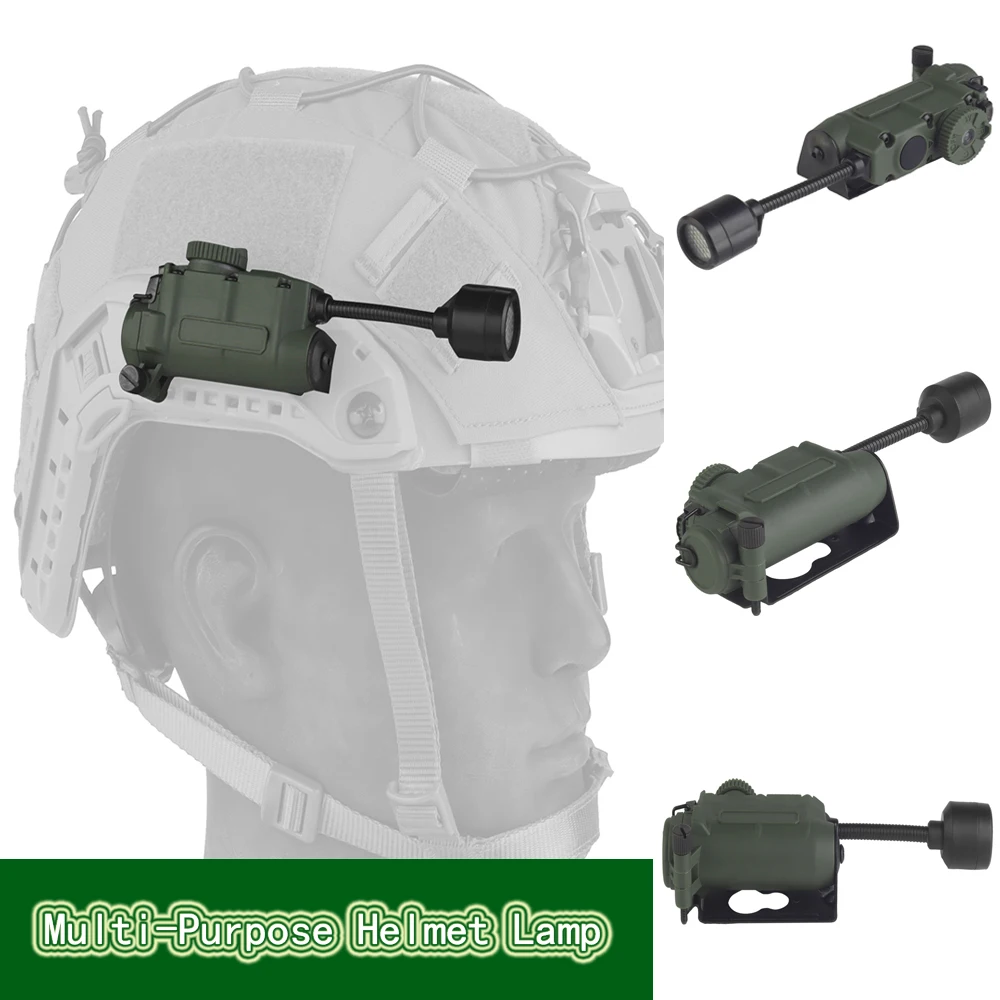 

Tactical Rattlesnake Multi-purpose Helmet Light Gas Soft Red Green Blue White Infrared LED Flashlight Hunting Light Accessories
