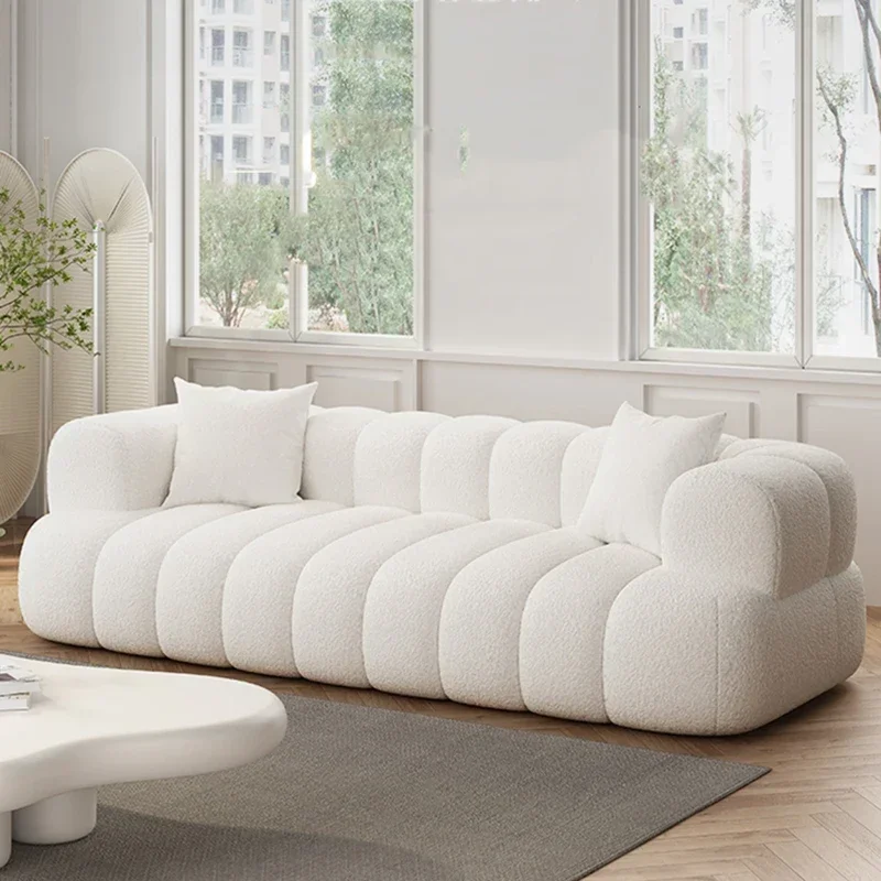 Luxury Cream Sofa Floor French Lazy Cloud Couch Living Room Nordic Loveseat Modern Mid Century Muebles Garden Furniture