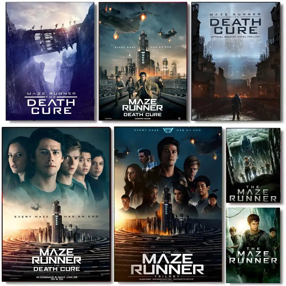 The M-Maze Runner Film Poster High Quality Bedroom Living Room Aesthetic Wall Decoration Painting Stickers Gift