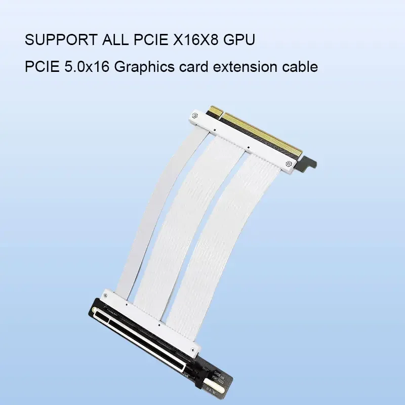 Right Angle PCIE 5.0 Riser Cable RTX 5090 RX8900 for Gen 5 GPU Vertical Mount x16 128GB/s Full Speed Low Loss GPU PCIe 4.0 & 5.0