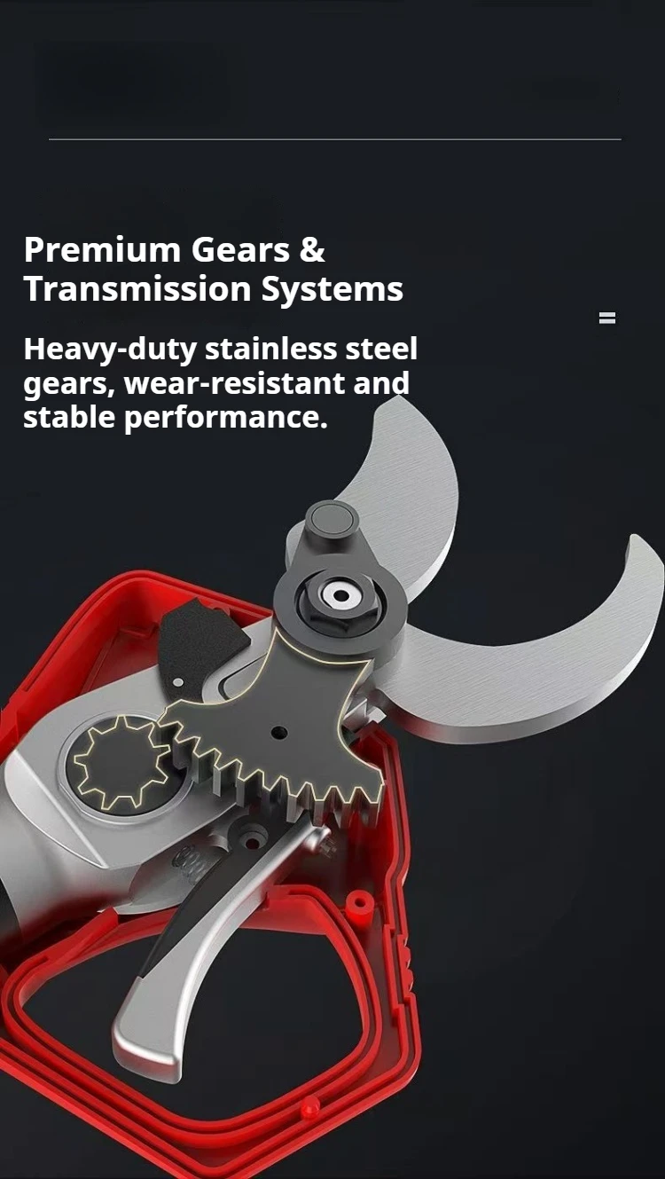 أدوات حديقة المصنع، مقص تشغيل بطارية ليثيوم قابل لإعادة الشحن، مقص تقليم كهربائي