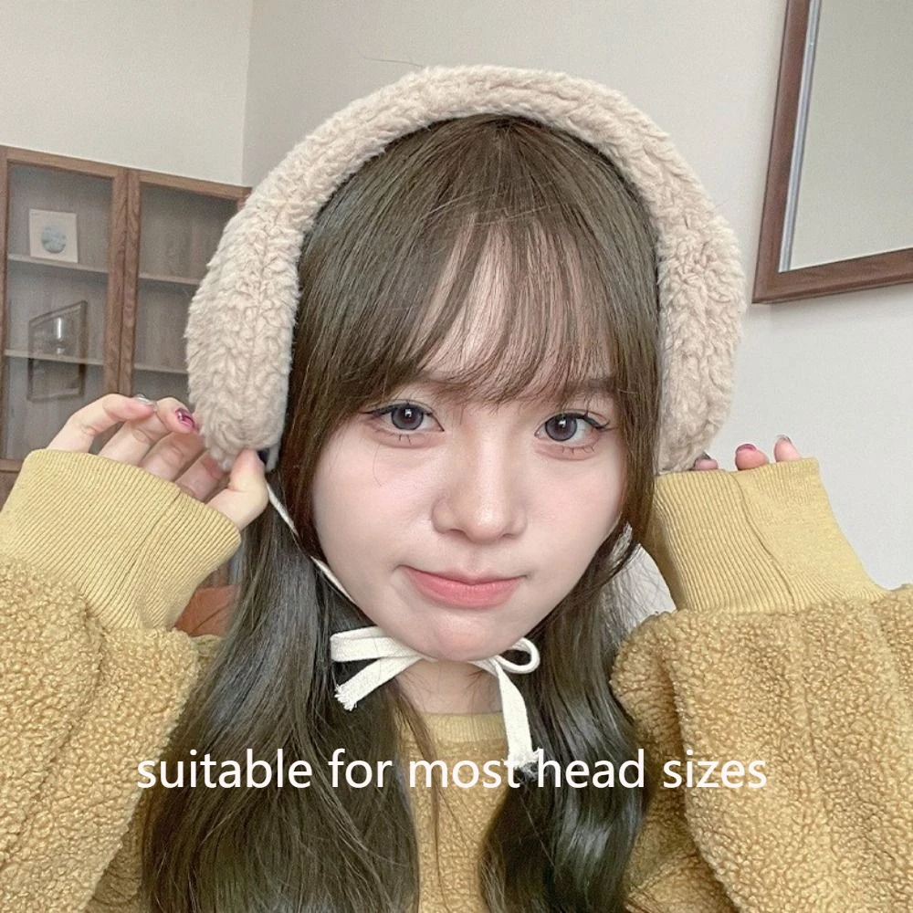 Cute Korean Y2k Plush Earmuffs Handmade Subculture JK lolita Earflap Windproof Soft Warm Winter Ear Cover Female