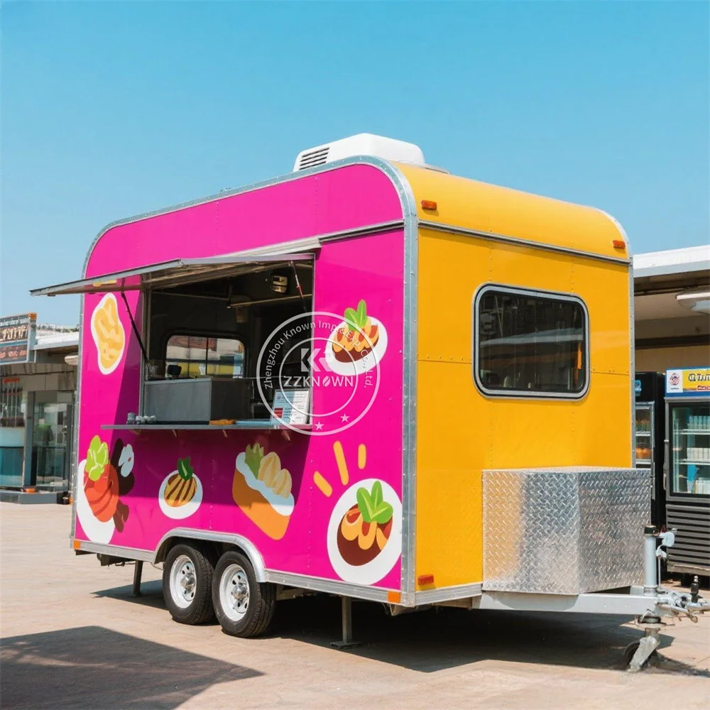 

Hot Dog Kebab Mobile Popcorn Concession Catering Trailer Hamburgers Carts Dessert Food Truck For Sale Europe