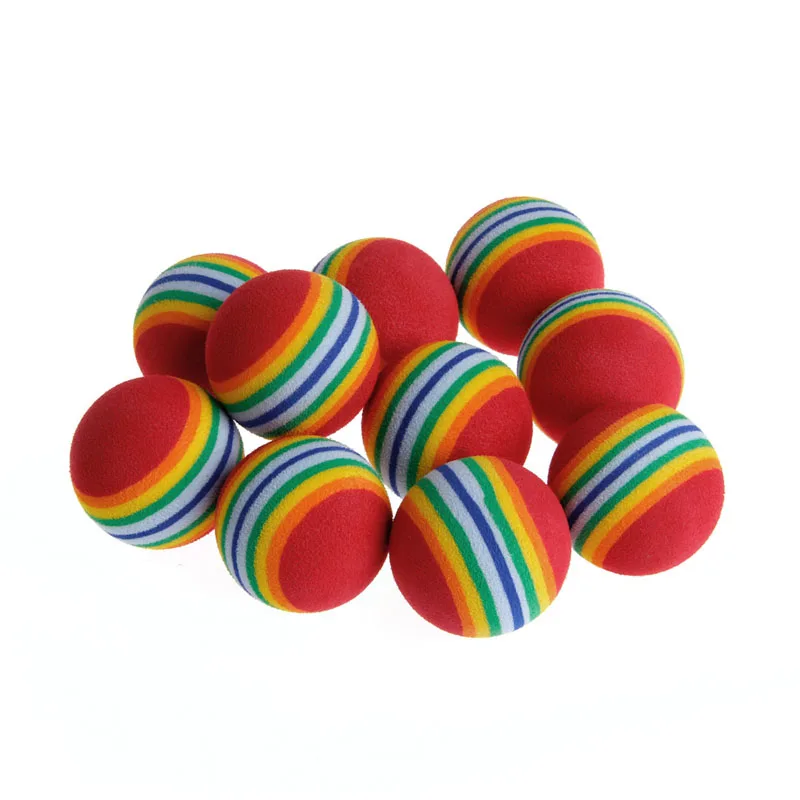 10Pcs Colorful Pet Ball Toys Interactive Fetching Catching Ball Colorful EVA Catching Balls for Medium Dog Puppy Home