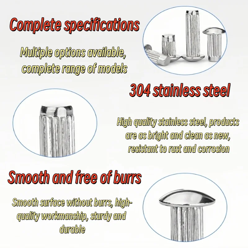 

100 шт. M2 M2.5 M3 M4 Алюминиевая кнопка с круглой головкой и рифленым хвостовиком, сплошная заклепка для этикетки, диаметр таблички 2 мм 2,5 мм 3 мм 4 мм