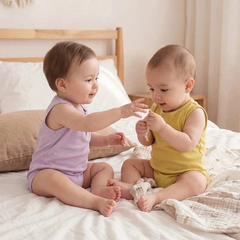 Summer Solid Newborn Cotton Linen Bodysuits Sleeveless Romper Jumpsuit Soft Skin-friendly Thin Comfy Infant Clothe Outfit Wear